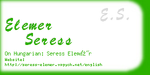 elemer seress business card